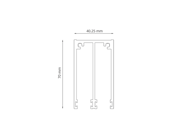 2 Rail Glazen Schuifwand Tot 1950 Mm Antraciet ForaVida